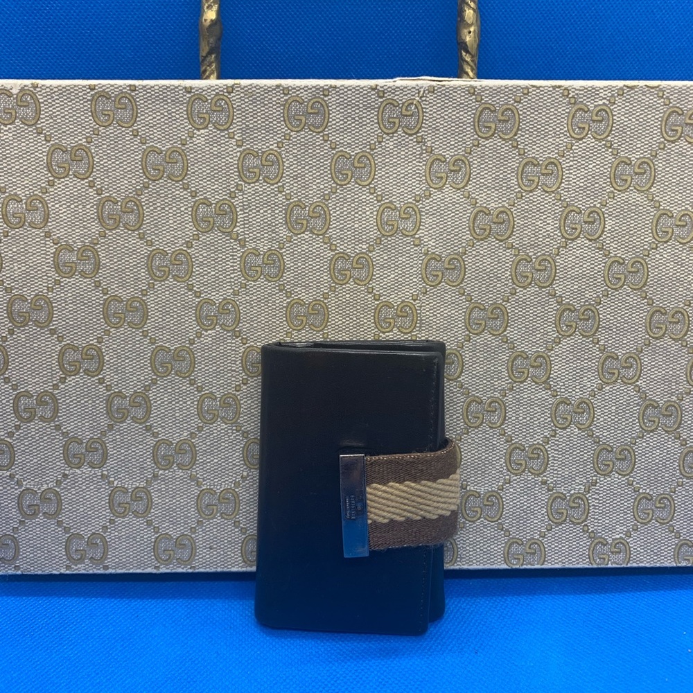 Ultra RareGucci Vintage‎ Beige and Black key holder wallet - Picture 2 of 16